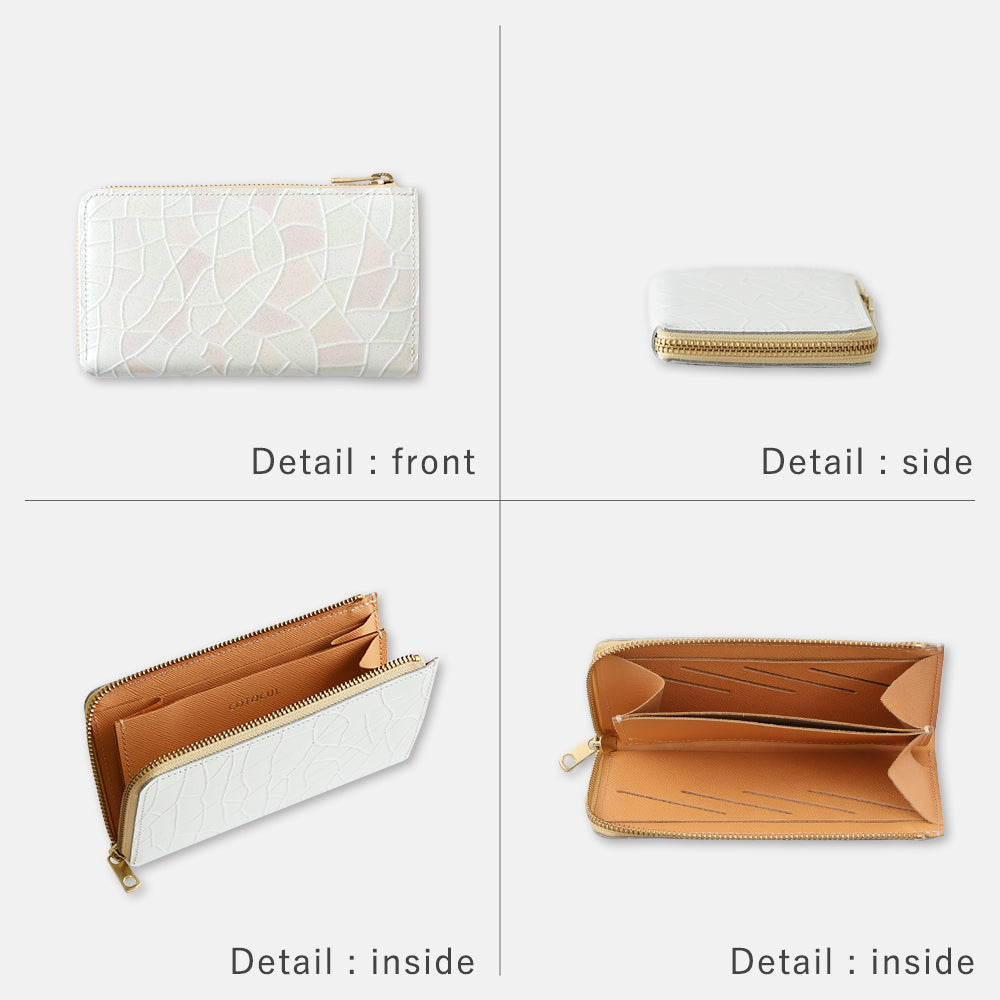 Pearl Leather - Small Long Wallet