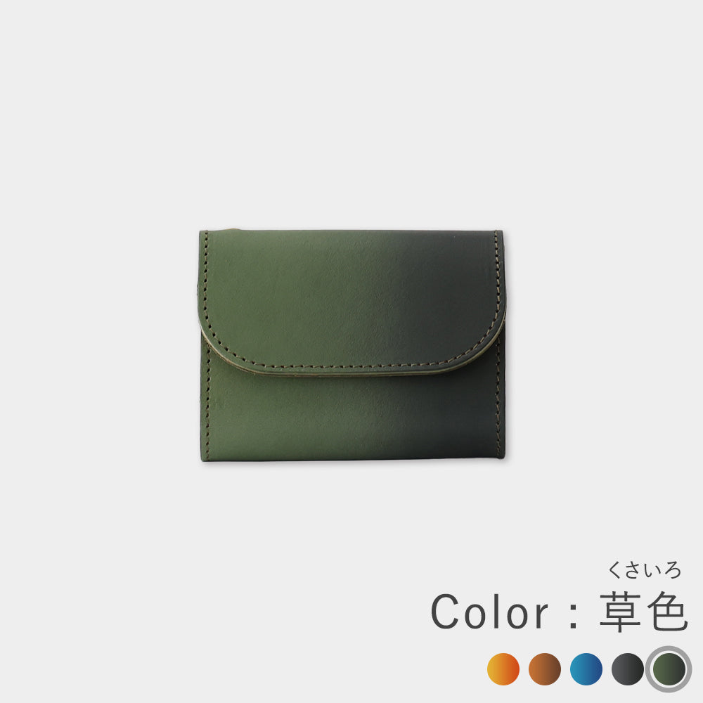 美品 クリアガイド タッセル付き コトカル グレー コンパクトミニ財布 COTOCUL ミニ財布 財布 レディース 二つ折り財布 コンパクト財布