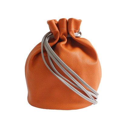 イタリアンレザー - 巾着バッグ