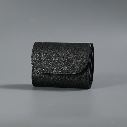 黒桟革 - ミニ財布